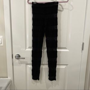 Free People - Lace Ruffle Leggings - Black - Size XS